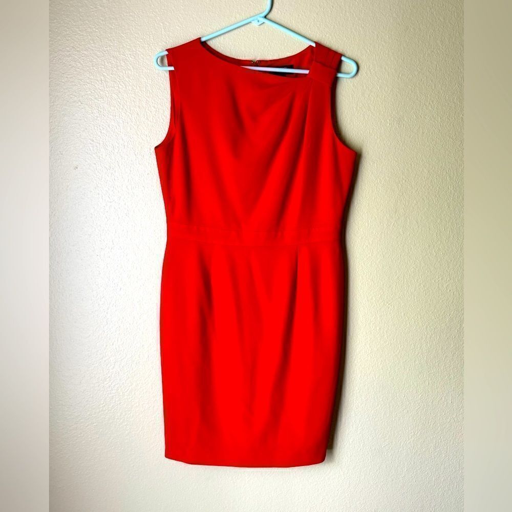 Tahari Red A-Line Sheath Style Dress - Size 8P